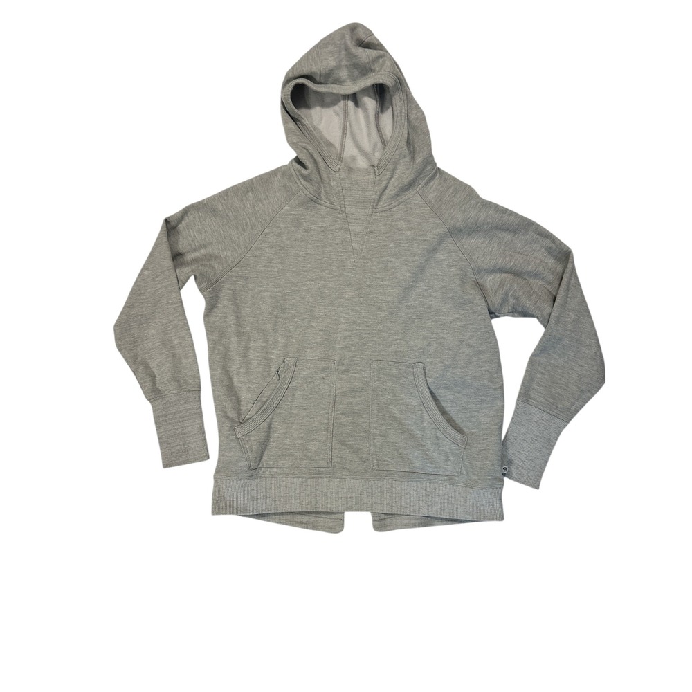 Mountain Hardwear Gray Heathered Cotton Blend Hoodie‎ M/M Thumbholes Split Hem